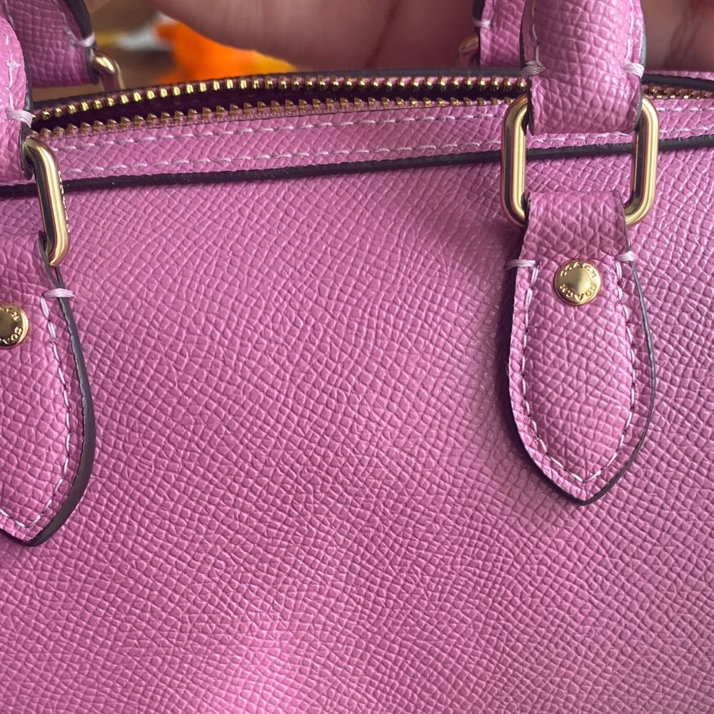 Coach Purple-Pink Mini Satchel with Gold Hardware - Picture 8 of 17